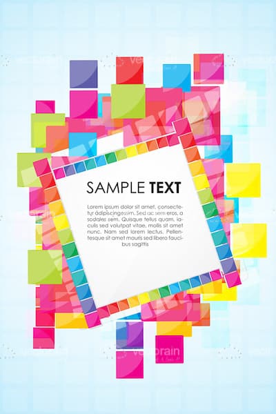 Abstract Colorful Blocks Background with Sample Text